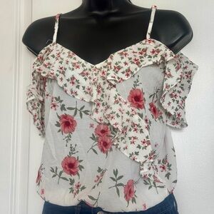 Floral Ruffle Women's Top